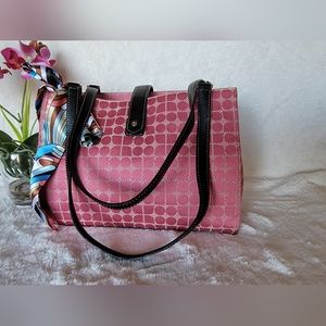 Vintage Y2K Kate Spade Classic Dot Noel Pink Handbag Purse Satchel